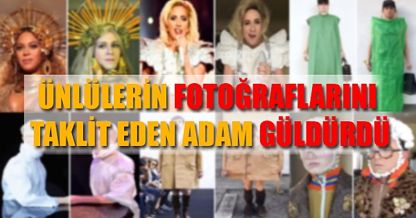 ÜNLÜLERİN FOTOĞRAFLARINI TAKLİT EDEN ADAM GÜLDÜRDÜ