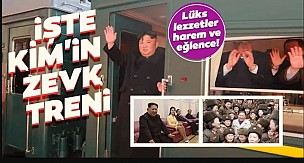 İşte Kim'in zevk treni... Lüks lezzetler, harem ve eğlence...