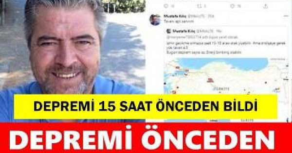  15 saat önceden haber verdi