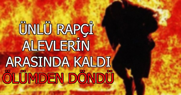 Rapçi Tepki, klip çekiminde alevlerin arasında kaldı