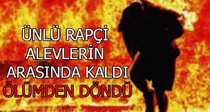 Rapçi Tepki, klip çekiminde alevlerin arasında kaldı