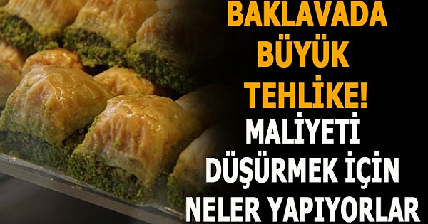 Baklavada 'iç' hilesi, maliyeti en az yüzde 50 düşürüyor