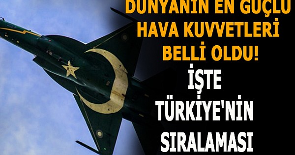 Dünyanın en güçlü hava kuvvetleri belli oldu! İşte Türkiye'nin sıralaması