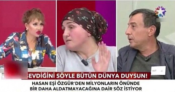 Her sıkıldığında eski sevgilisine kaçan kadın canlı yayında eşinden özür diledi! Eşi 100'üncü kez affetti