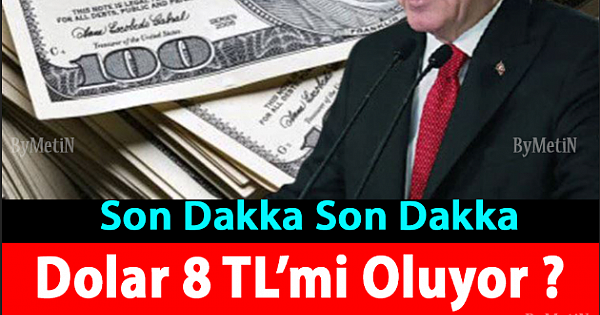 Dolar 8 TL mi oluyor ? C.Erdoğan'dan Son dakika Açıklaması geldi !