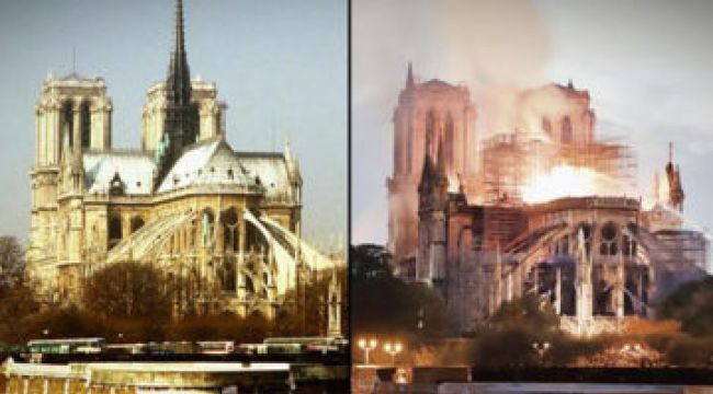 Notre Dame Katedrali Yangınından Fotoğraflar