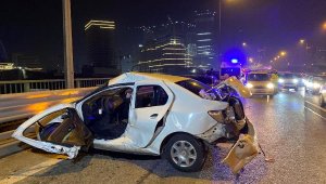 15 Temmuz Şehitler Köprüsü yolunda zincirleme kaza: 1'i ağır, 4 yaralı