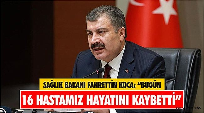 1704 yeni vaka, 16 kişi hayatını kaybetti 