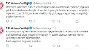 Ankara Valiliği'nden yurttaki gözlem görüntülerine ilişkin açıklama