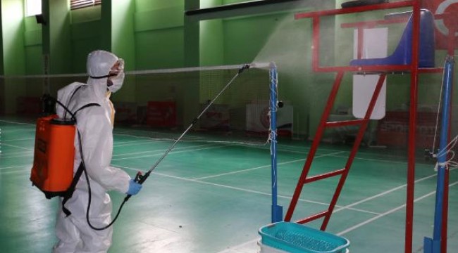 Badminton Olimpiyat Hazırlık Merkezi dezenfekte edildi 