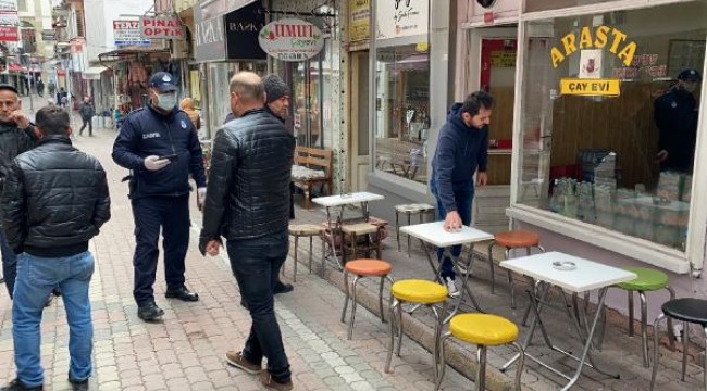 Bartın'da zabıtadan çay ocağı işletmecisine uyarı