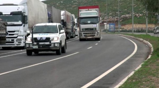 BM'den İdlib'e 74 TIR insani yardım