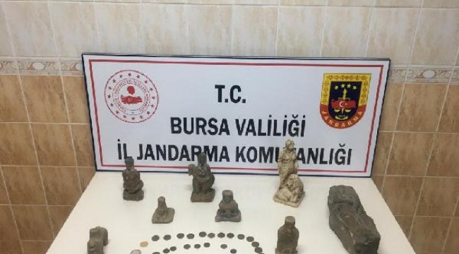 Bursa'da 1500 yıllık heykeller ele geçirildi