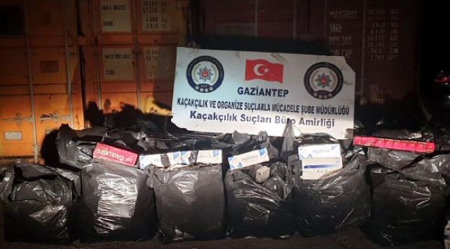 Gaziantep'te, 13 bin 232 paket kaçak sigara ele geçirildi