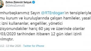 Kamuda çalışan 60 yaş ve üzerindekilere 12 gün izin