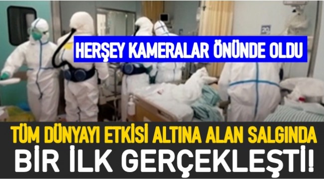 Koronavirüste bir ilk gerçekleşti! Her şey kameralar karşısında oldu