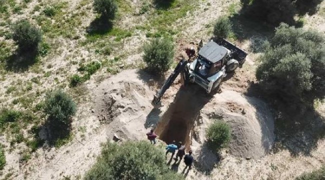 Manisa'da kaçak kazı yapanlara drone'la suçüstü