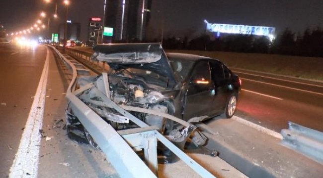 TEM'de sabah trafiğini kilitleyen kaza: 1 yaralı 