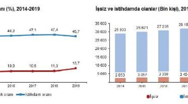 TÜİK - İşsizlik 2019 yılında yüzde 13.7'ye yükseldi