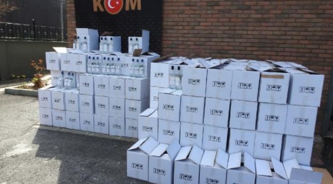 Yalova'da, 2 bin 578 litre etil alkol ele geçirildi