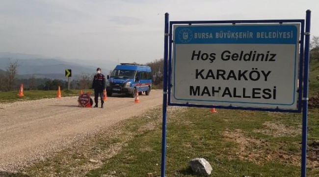 Bursa'da bir mahallede karantina uygulaması