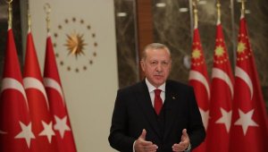 Cumhurbaşkanı Erdoğan 23 Nisan'da ulusa seslendi; Çocuklarla istiklal marşı okudu