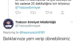 Emniyetten izin aldı, iş yerindeki balıklarına yem verdi