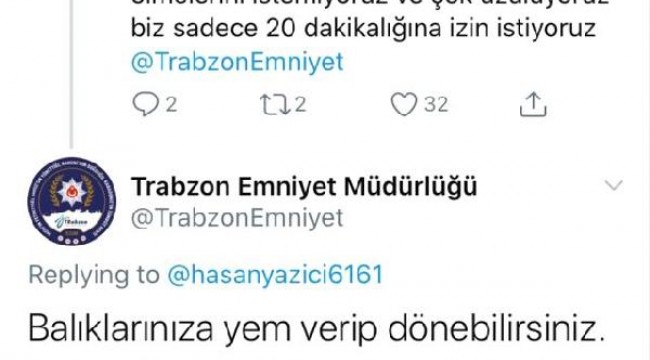 Emniyetten izin aldı, iş yerindeki balıklarına yem verdi