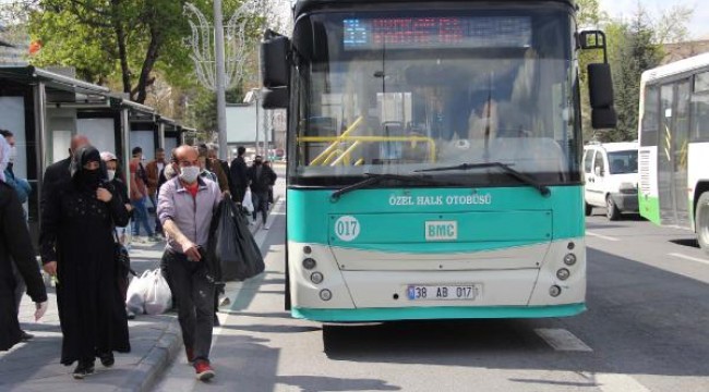 Kayseri'de 844 otobüs şoförünün karantinası sona erdi