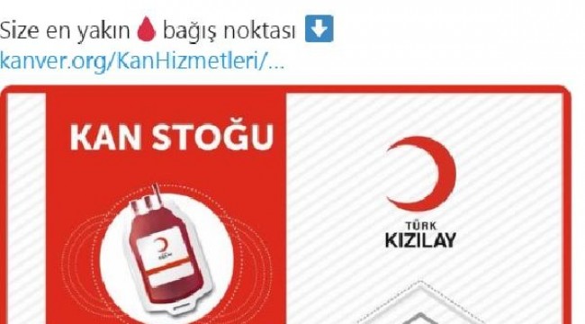 Kızılay'dan kan bağışı çağrısı