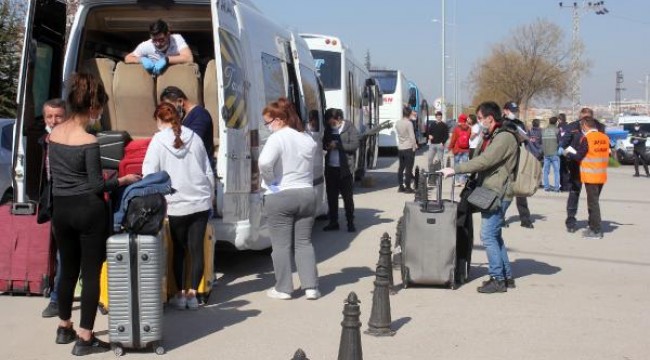 KKTC dönüşü Karaman'da karantinaya alınan 473 kişi, evlerine gönderildi