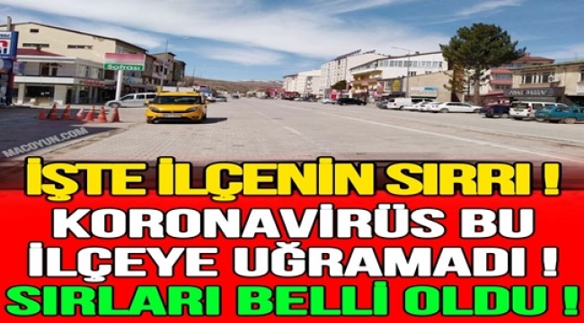 KORONAVİRÜS BU iLÇEYE UĞRAMADI