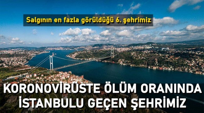 Koronavirüsten ölüm oranında İstanbul geçen şehrimiz!