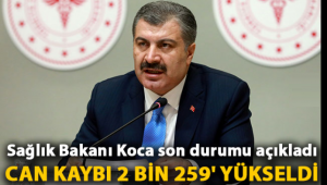 Sağlık Bakanı Fahrettin Koca son durumu açıkladı: Koronavirüsten can kaybı 2259' yükseldi