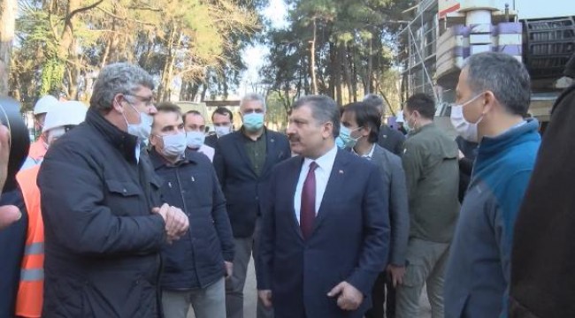 Sağlık Bakanı Koca, Hadımköy Askeri Hastanesi'nde incelemede bulundu