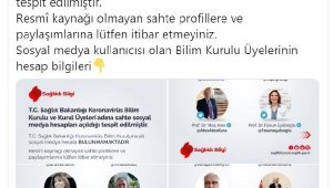 Sağlık Bakanlığı'ndan, Bilim Kurulu üyeleri için 'sahte hesap' uyarısı