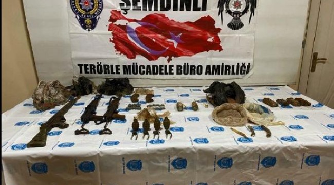 Şemdinli'de, drone destekli operasyonda PKK'ya ait silah mühimmat ele geçirildi