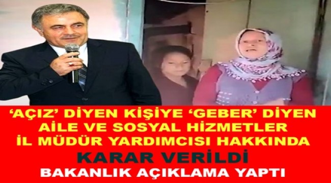 Vatandaş "Açız" dedi. Aile ve Sosyal Hizmetler İl Müdür Yardımcısı "Geber" dedi