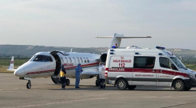 Ambulans uçak Emel için havalandı