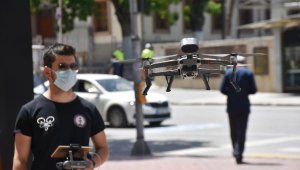 Malatya'da maskesiz sokağa çıkanlar dronlarla tespit ediliyor