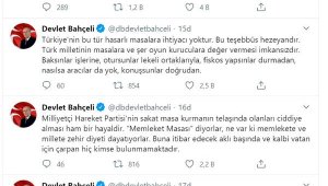 MHP Lideri Bahçeli'den, 'memleket masası' açıklaması