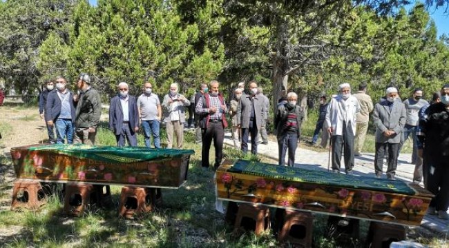 Öldürülen karı- koca toprağa verildi