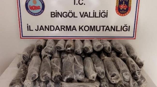 Bingöl'de, mağaraya gizlenen 50 kilo esrar bulundu