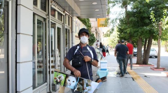 Ayakkabı boyacısı, kazandığının yarısını sokak hayvanlarına harcıyor