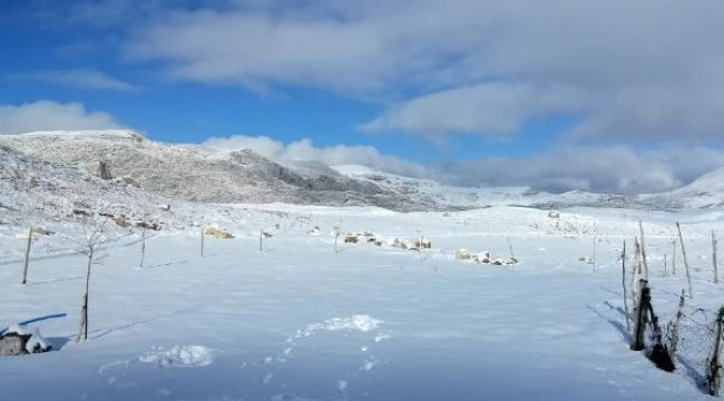 Antalya'nın yükseklerinde kar manzaraları