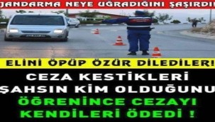 Ceza Yazdıkları Kişinin Kimliğini Görünce Jandarma Cezayı Ödedi!