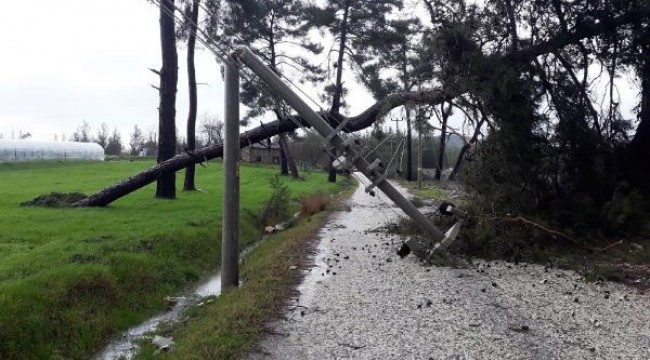 Antalya'da yağmur ve fırtına hayatı olumsuz etkiledi