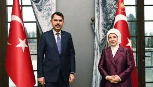 Bakan Kurum, 'Sıfır Atık' projesi ile ilgili Emine Erdoğan'ı ziyaret etti