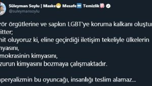 Soylu'dan Twitter çıkışı: Emperyalizmin bu oyuncağı, insanlığı teslim alamaz