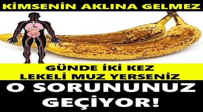 Bir Ay Boyunca Günde İki Tane Lekeli Muz Yerseniz